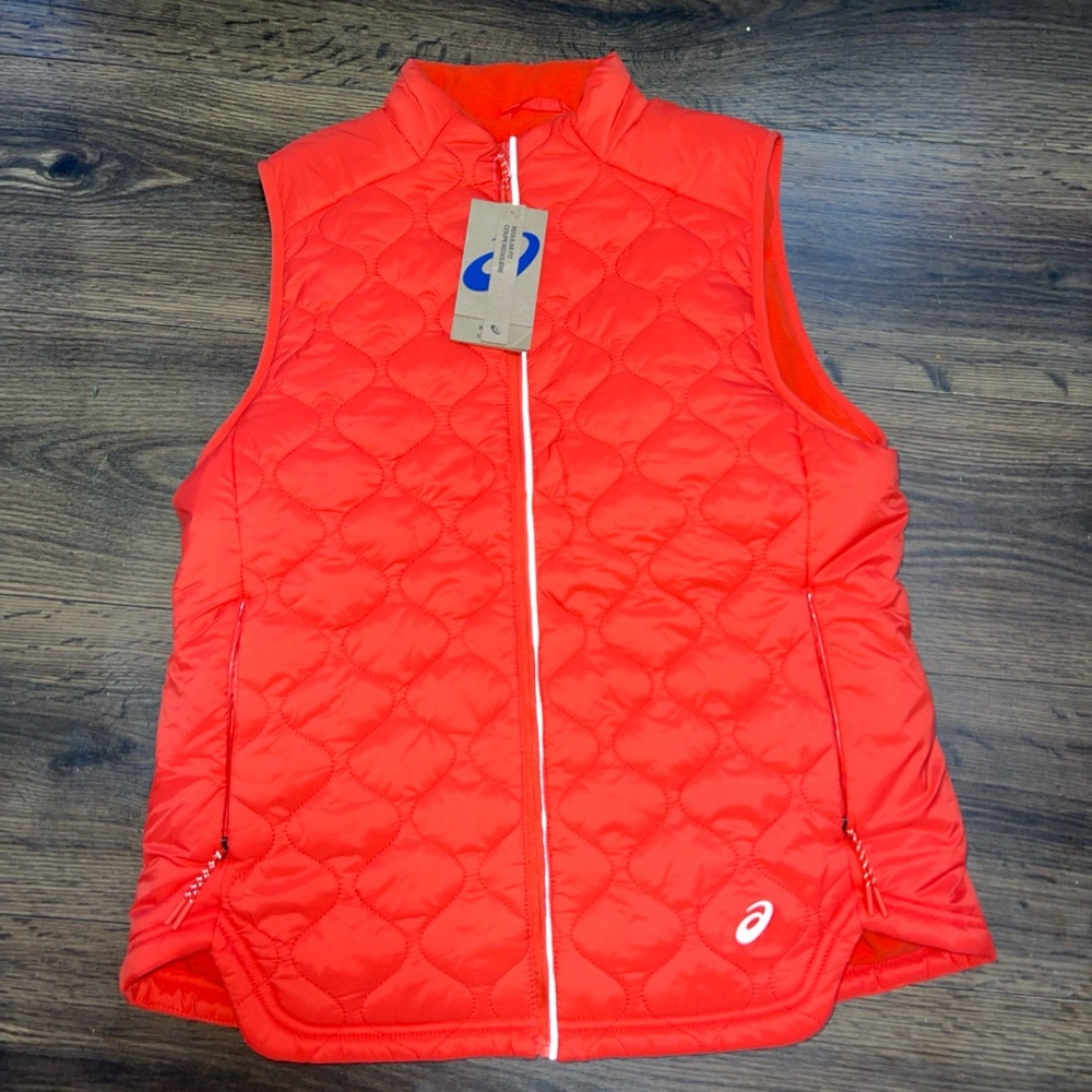 Asics Bold Red Quilted Vest